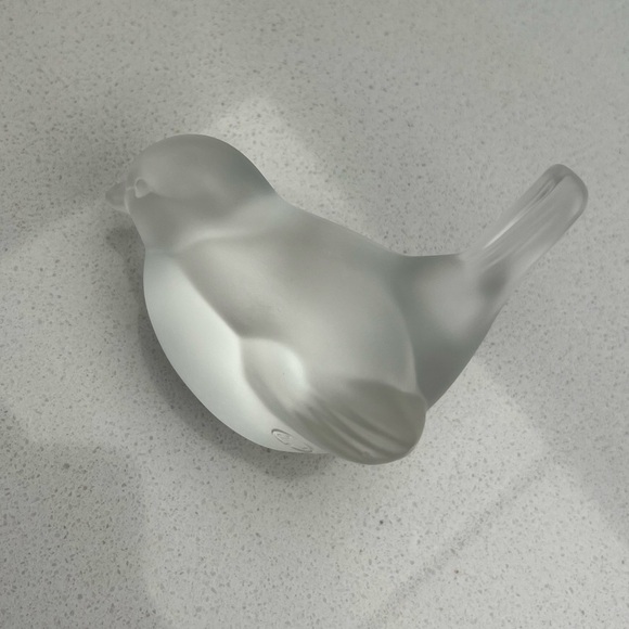 Vintage Fenton Clear Satin Songbird Bird - Picture 9 of 11